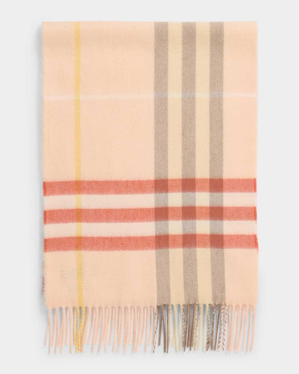 Giant Check-Print Cashmere Scarf